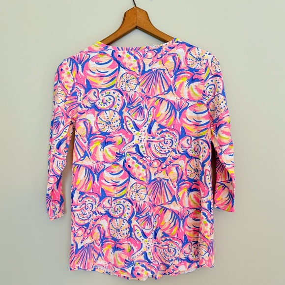 New Lilly Pulitzer Holly Top in Shell of a Time | Size S | Summer Vacation Beach - Picture 2 of 7